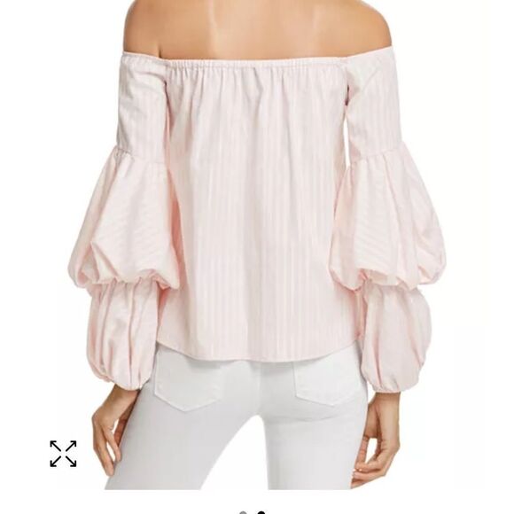 Petersyn Lily Metallic Stripe Off-the-Shoulder Top - Picture 2 of 6